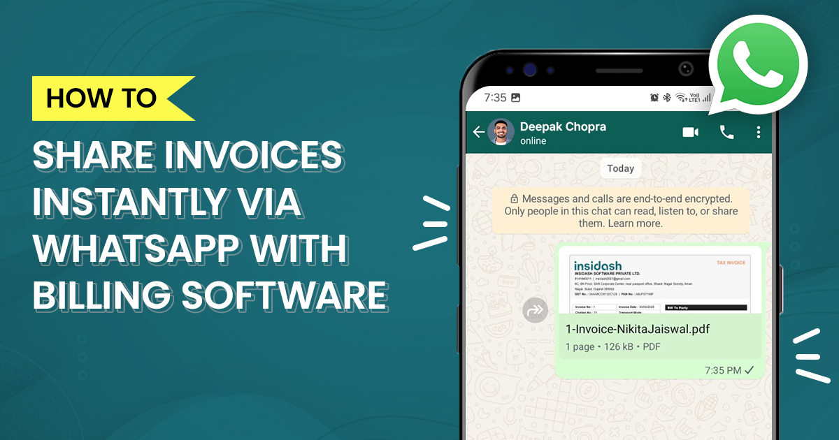 How to share invoices instantly via WhatsApp with billing software to speed up payments easily
