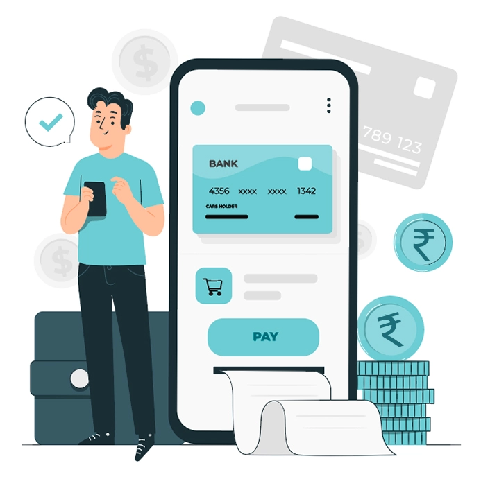 Man generating an invoice using the Insidash app