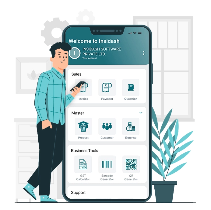 Man viewing the home screen of the Insidash app on a smartphone